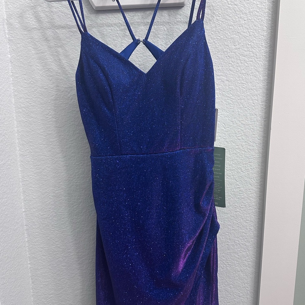 JCPenney Shimmering Purple and Blue Dress